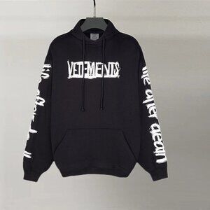 Vetements Printed Black Hoodie